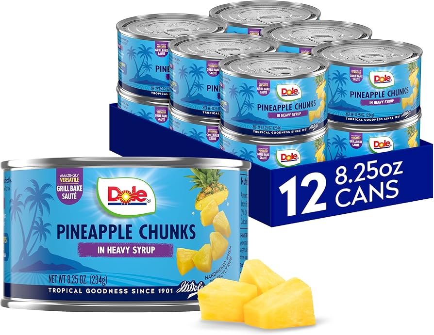 Dole Pineapple Chunks (12-Pack, 8 oz)