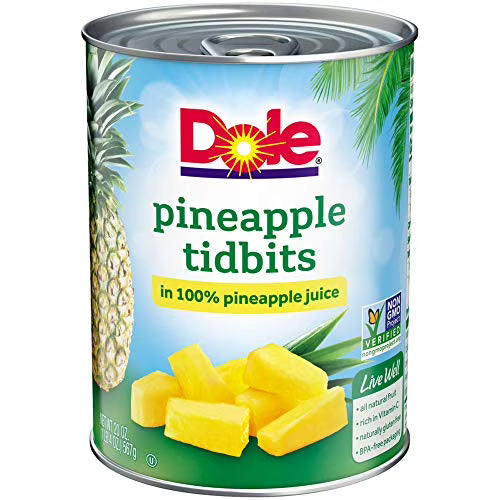 Dole Pineapple Tidbits (12-Pack, 20 oz)