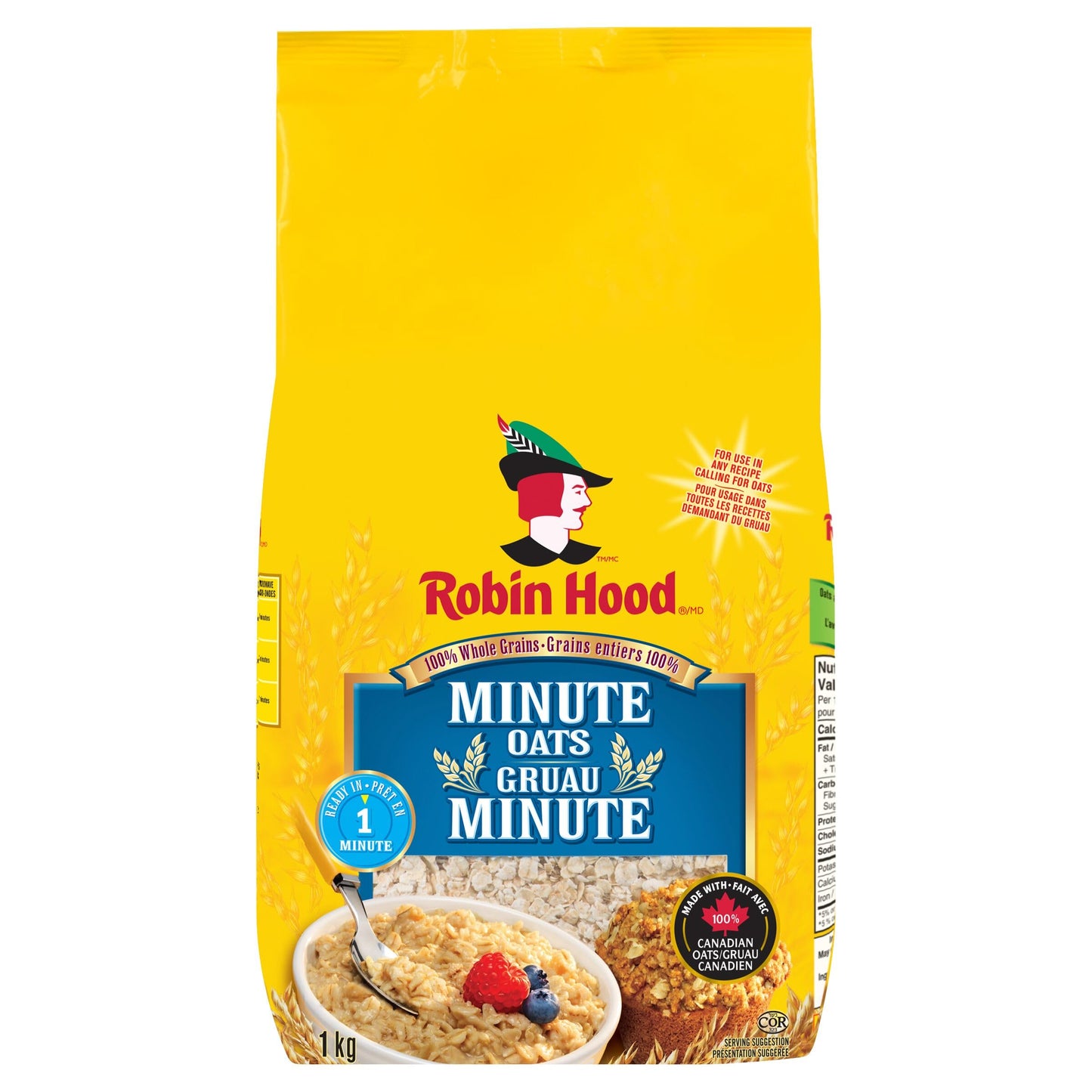 Robin Hood Minute Oats (8-Pack, 1 Kg)
