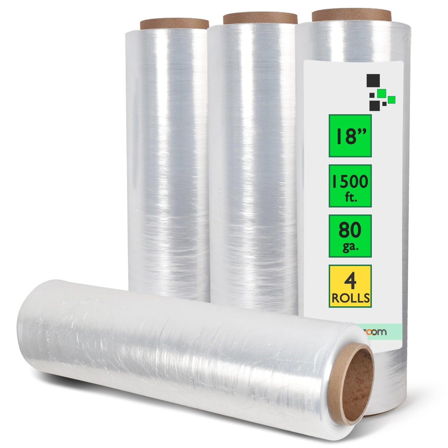 Shrink Wrap 18"×1500 ft (4 Rolls)