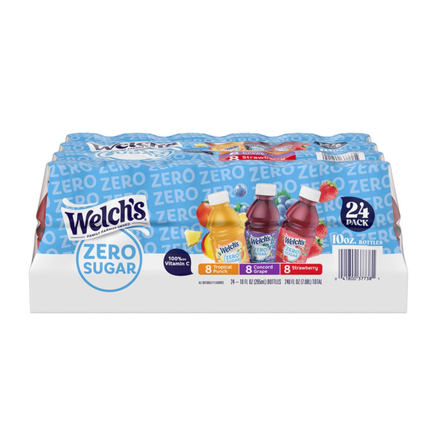 Welch's Variety Zero Tropical punch/concord grape/strawberry (24-Pack, 10 oz)