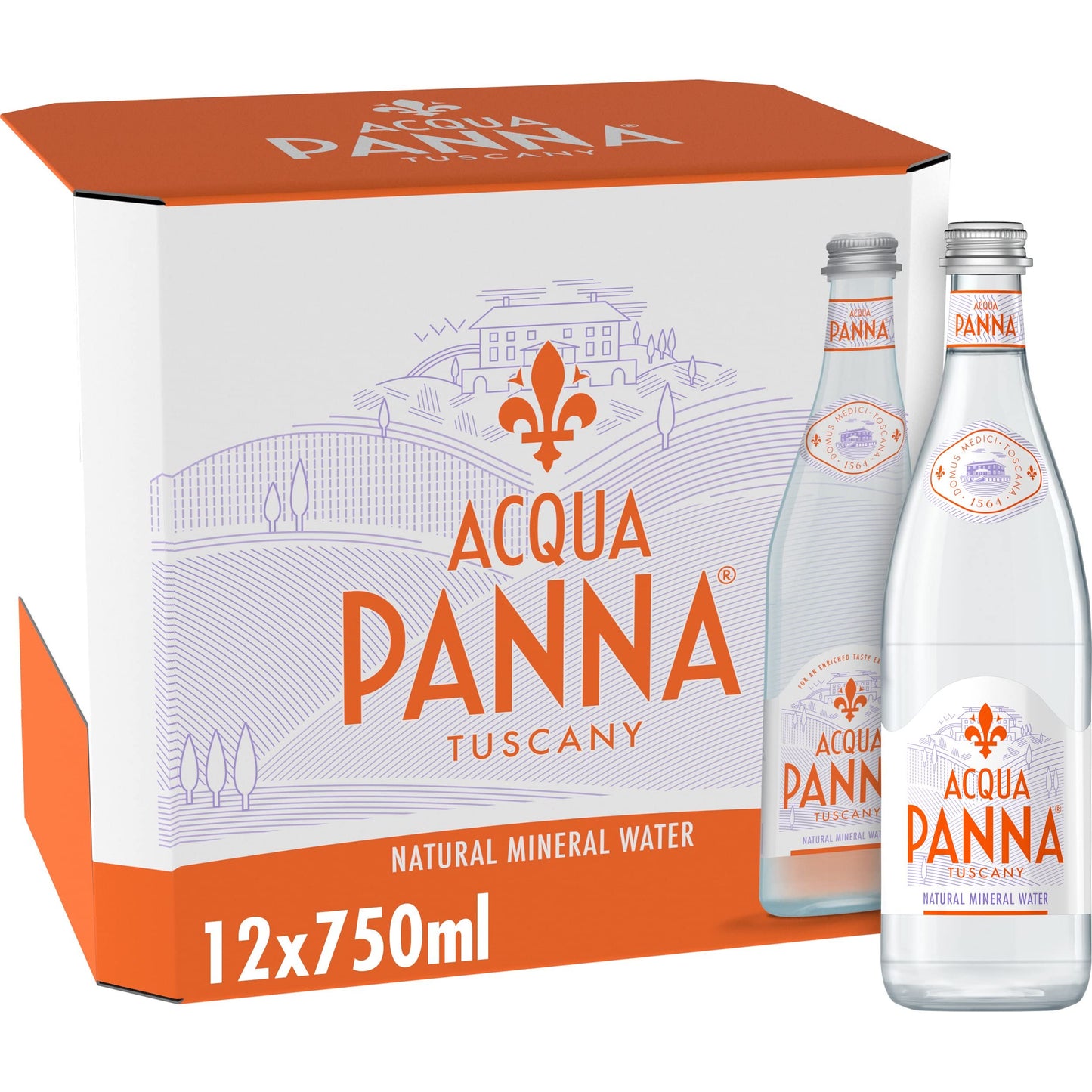 Acqua Panna (12-Pack, 750 ml)