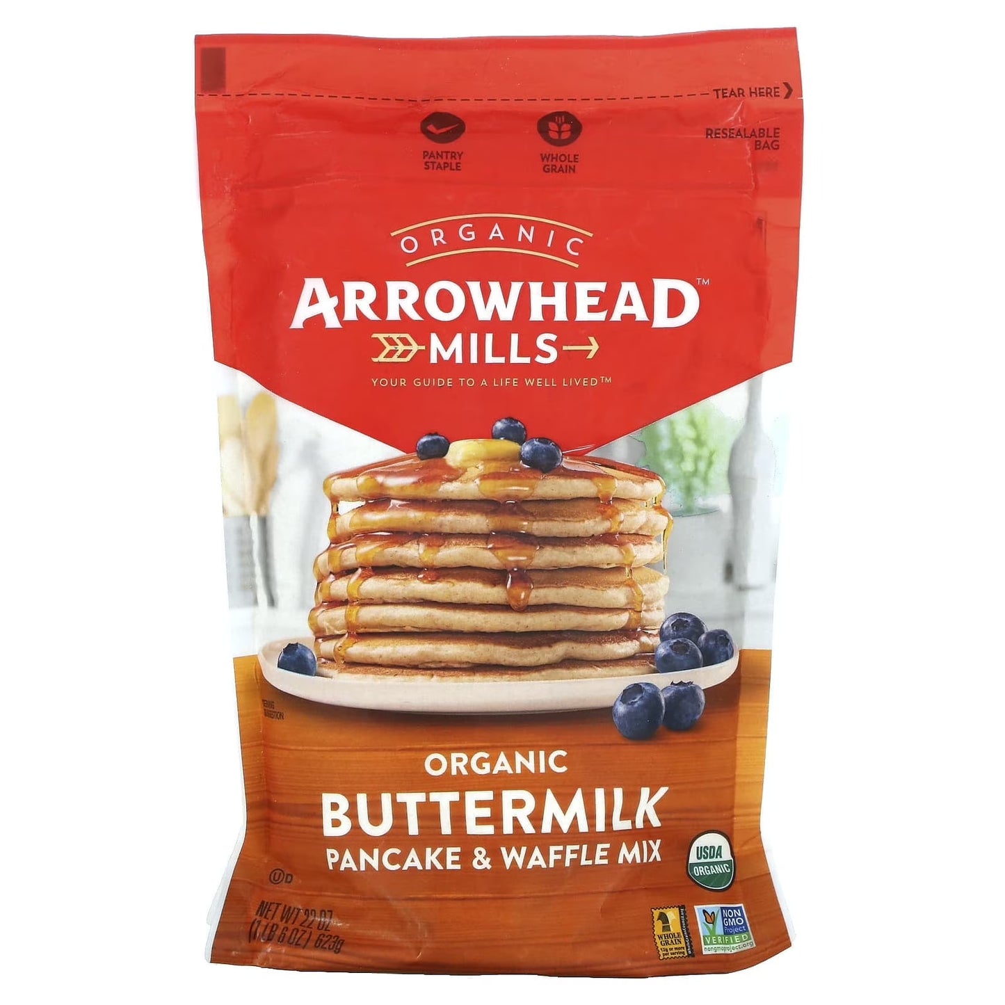 Arrowhead Mills Buttermilk Pancake Mix (6-Pack, 22 oz)