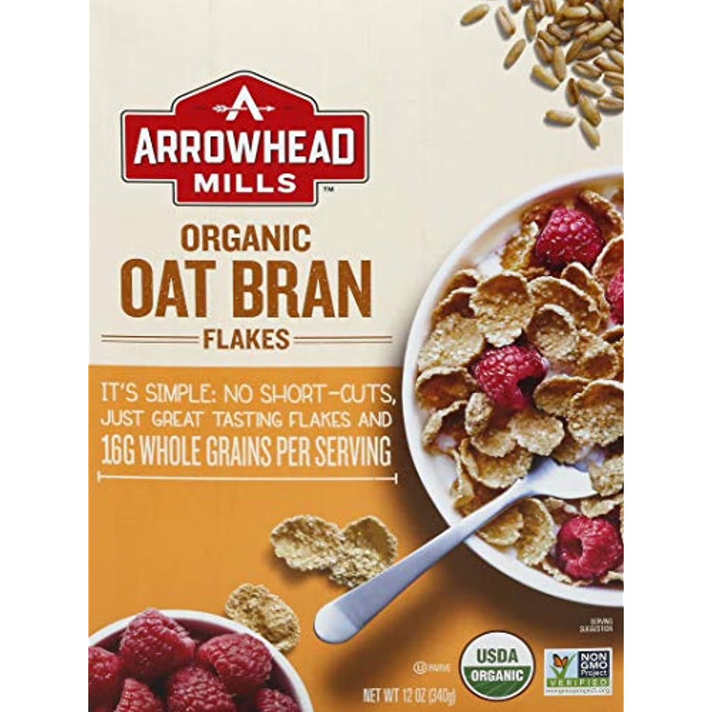 Arrowhead Mills Oat Bran Flakes (6-Pack, 12 oz)