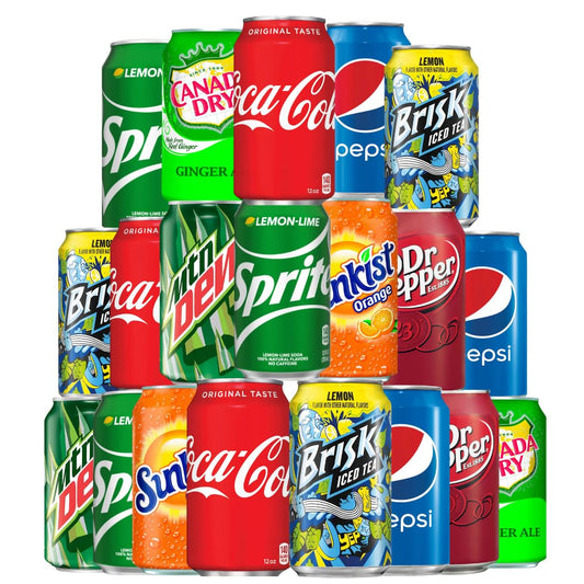Assorted Soda Cans (24-Pack, 12 oz)