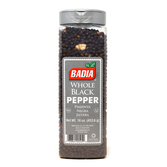 Badia Black Pepper Whole (6-Pack, 16 oz)