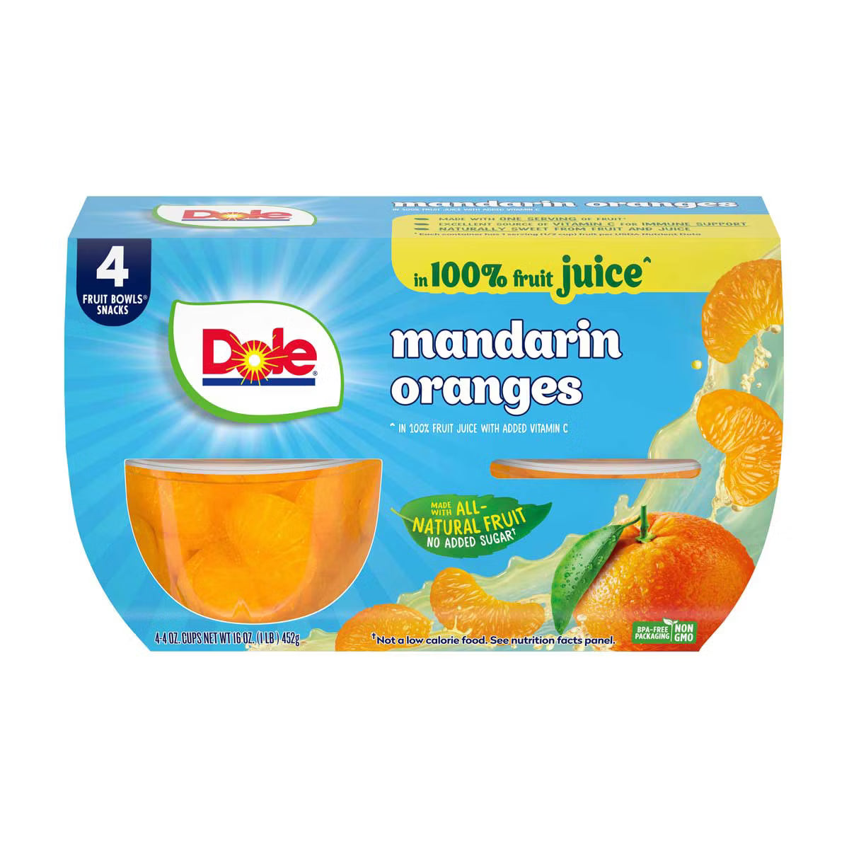 Dole Mandarin Orange Cups (6-Case, 6-Pack, 4 oz)