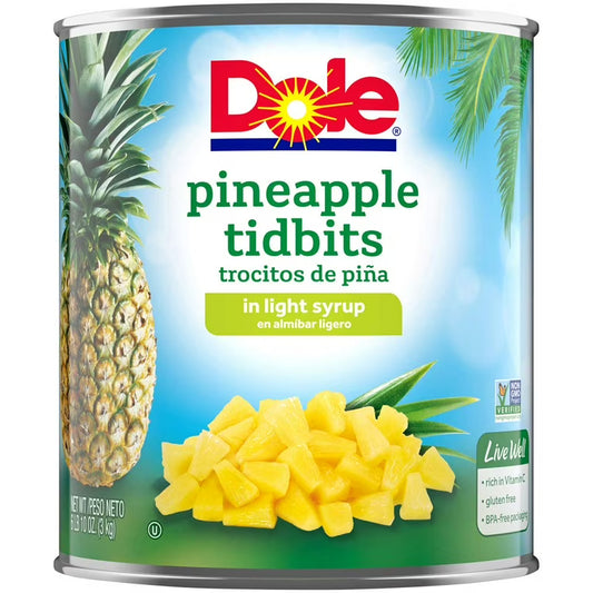 Dole Pineapple Tidbits (6-Pack, 3kg)