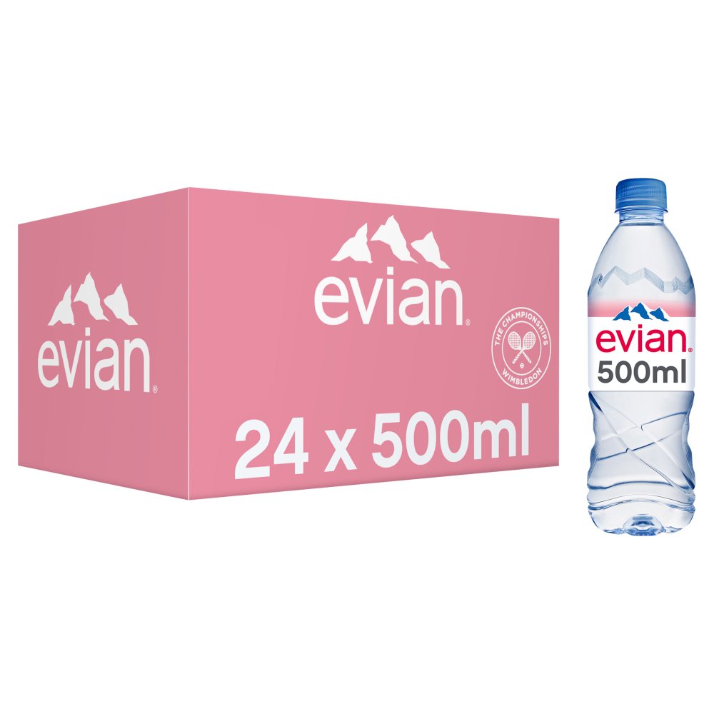 Evian Water (24-Pack, 500 ml)