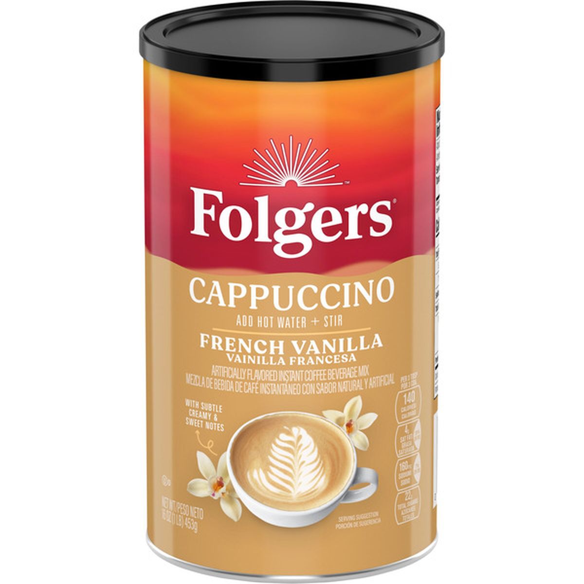 Folgers Cappuccino French Vanilla (6-Pack, 16 oz)