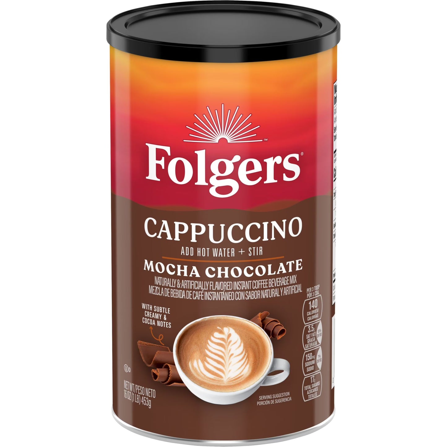 Folgers Cappuccino Mocha Chocolate (6-Pack, 16 oz)