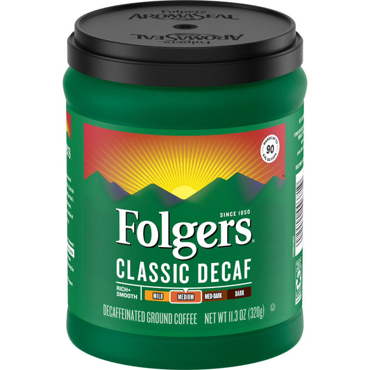 Folgers Classic Decaf Coffee (6-Pack, 11.3 oz)