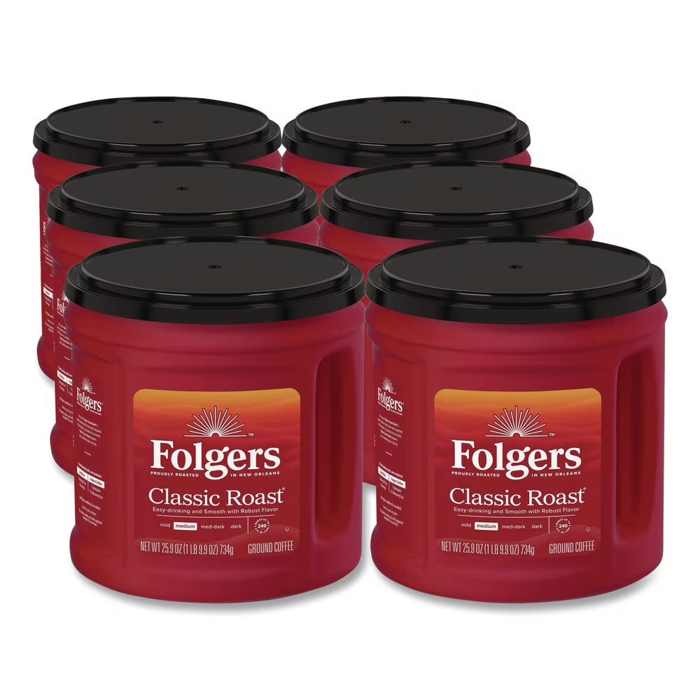 Folgers Classic Roast Coffee (6-Pack, 25.9 oz)