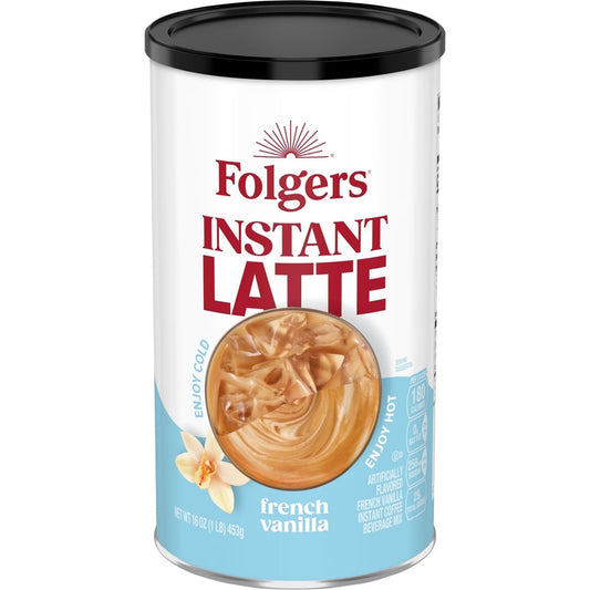 Folgers Latte French Vanilla (6-Pack, 16 oz)