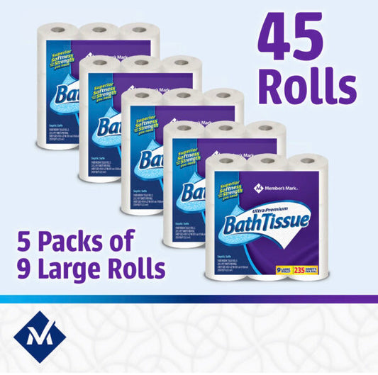 Member's Mark Toilet Paper (5-Pack, 9R)(45R)