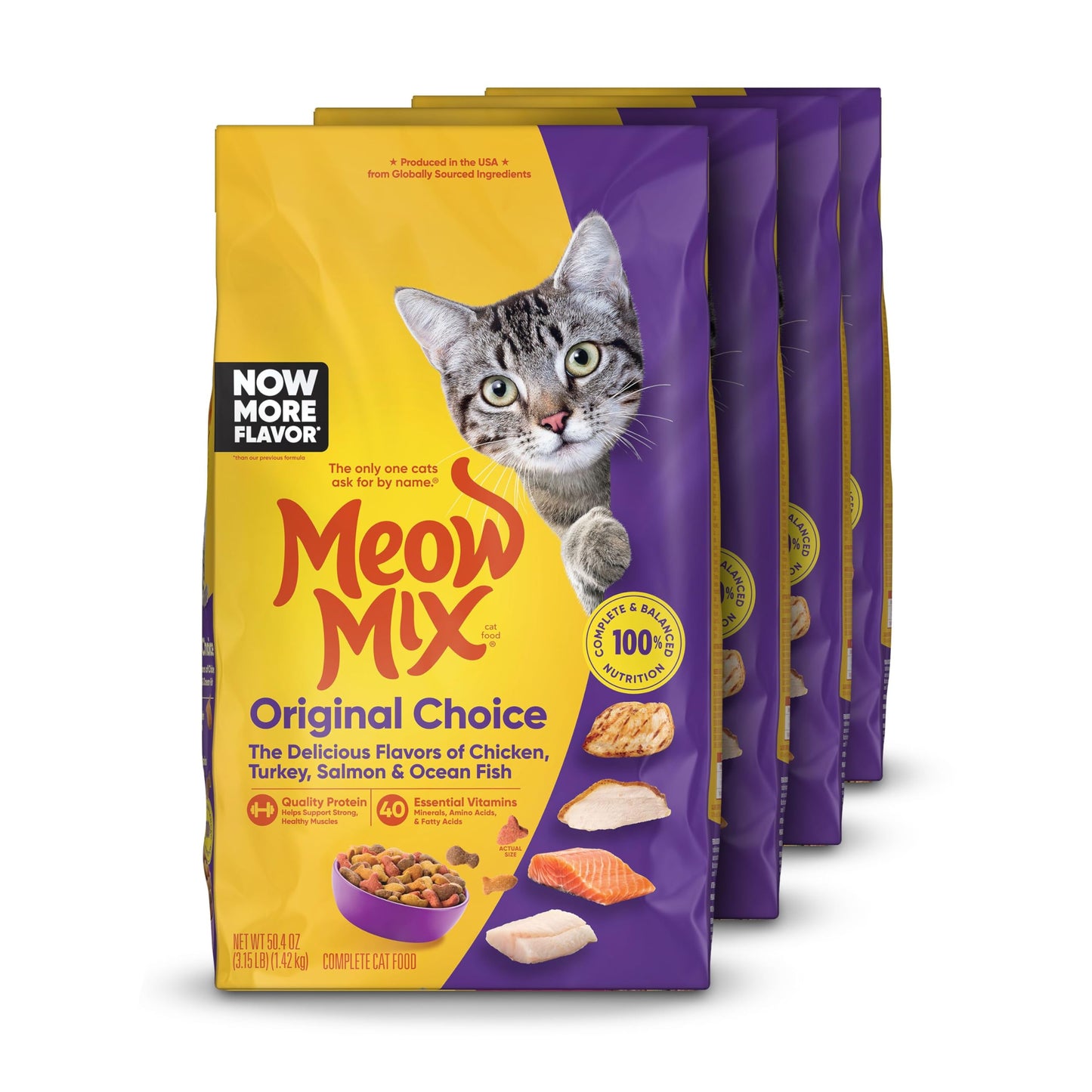 Meow Mix Original (4-Pack, 3.15 lb)