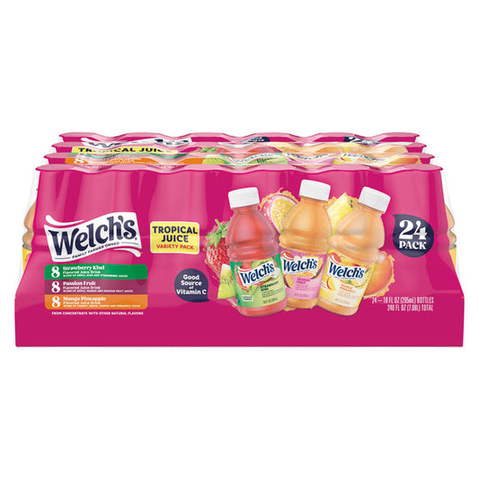 Welch's Tropical variety pack Strawberry Kiwi/Passionfruit/Pineapple Mango (24-Pack, 10 oz)