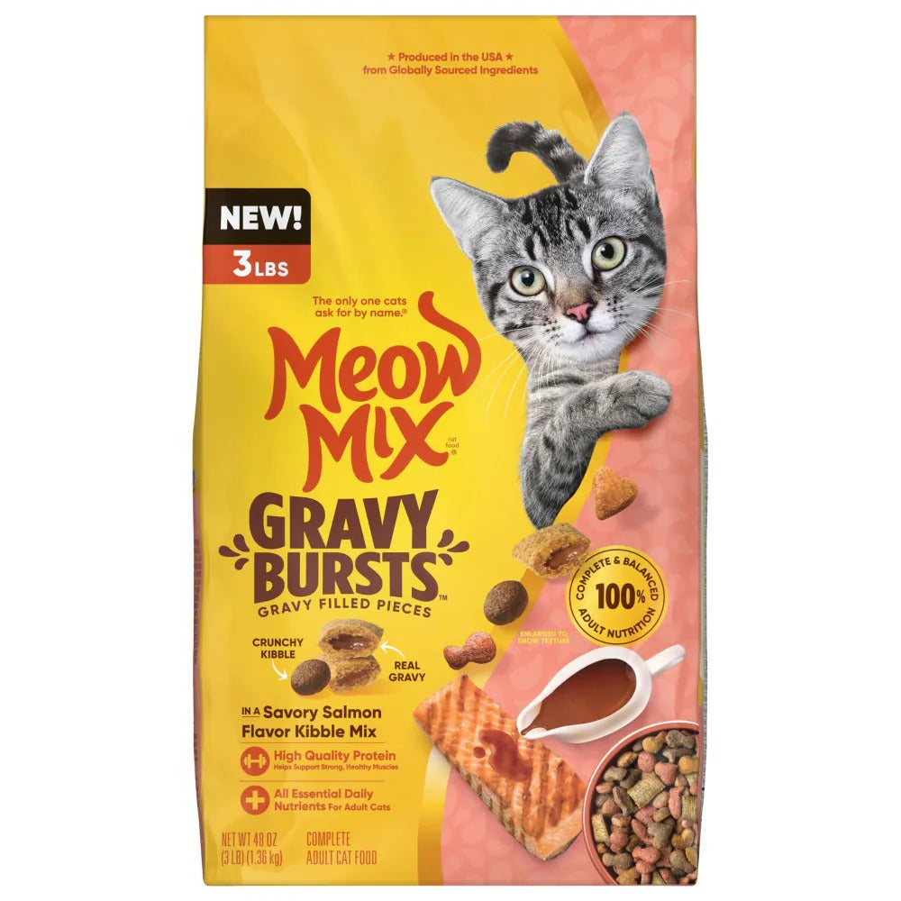 Meow Mix Bursts Salmon 4/3LB
